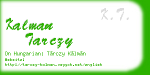 kalman tarczy business card